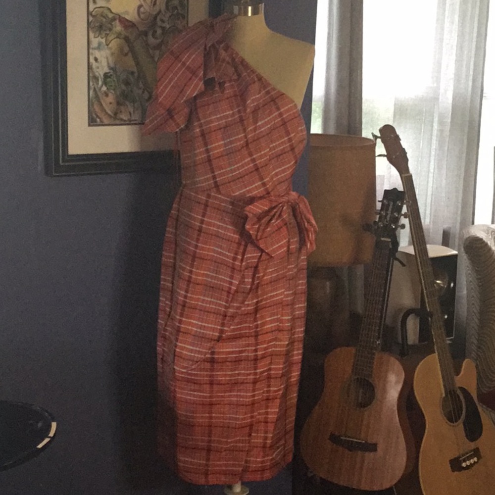 NWT J.Crew red plaid cocktail dress 12